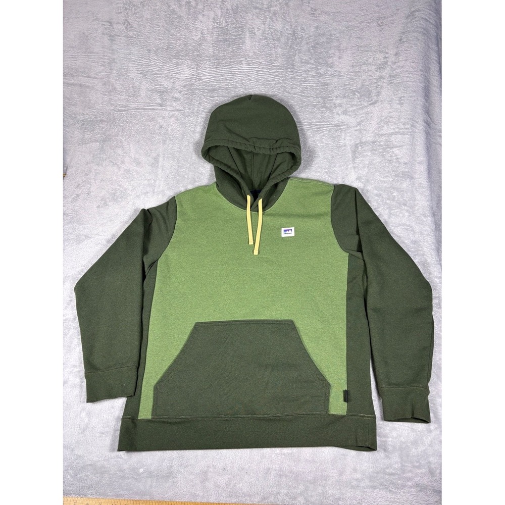 Patagonia Hoodie Uprisal Mens L Green Colorblock Hooded Drawstring